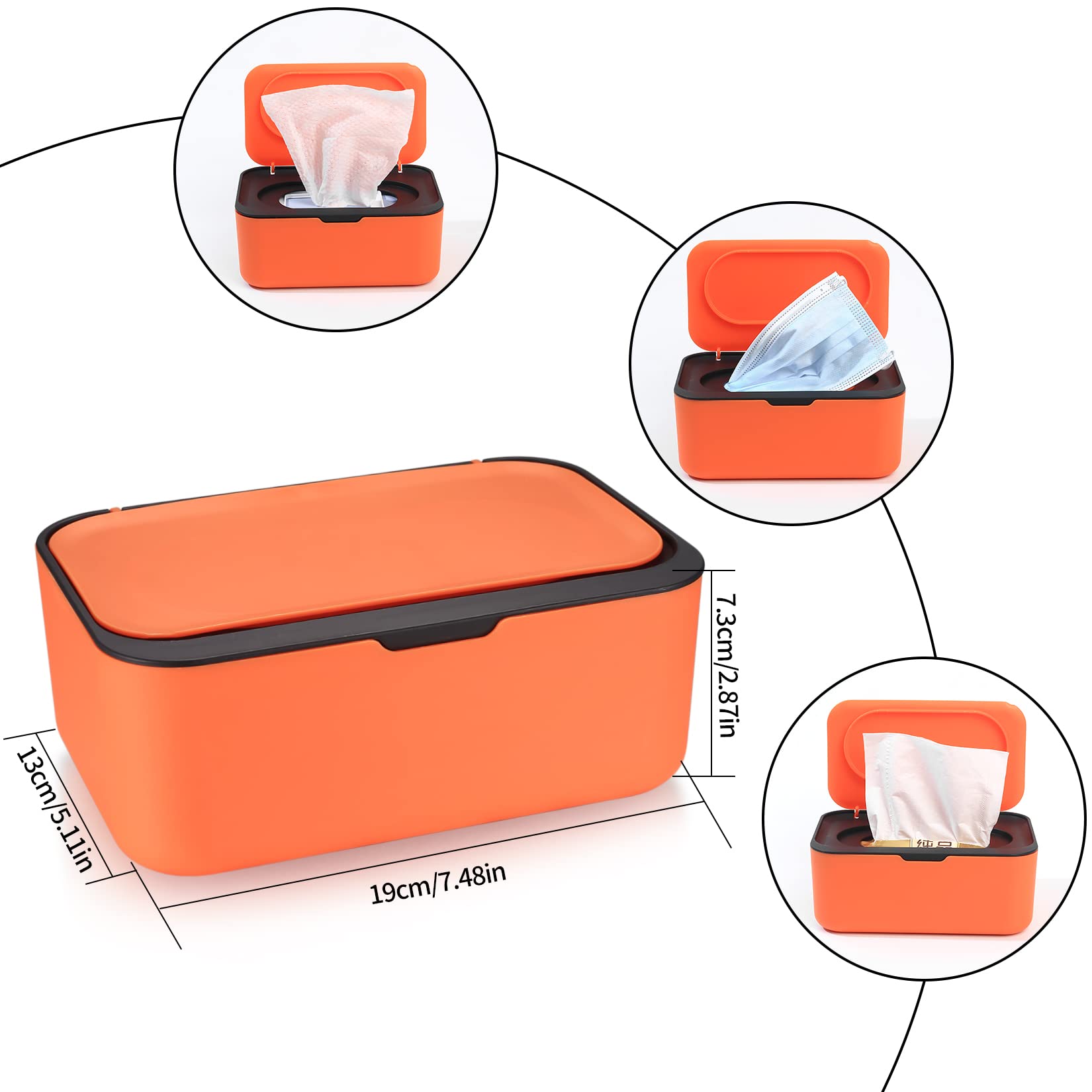 Baby Wet Wipes Dispenser Box with Lid - Portable Tissue Holder for Nursery & Travel