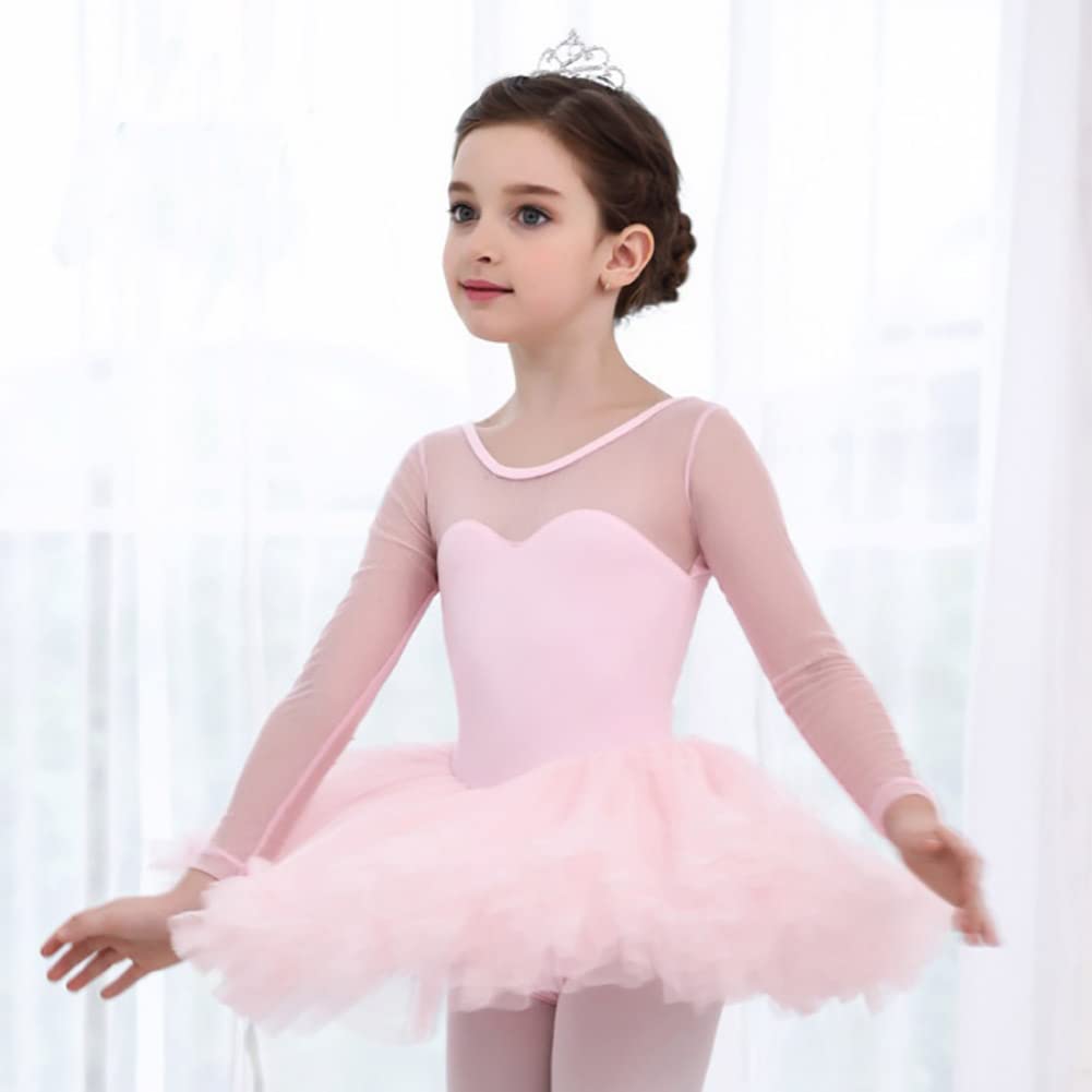 Girls Ballet Dance Outfit - Long Sleeve Leotard with Tutu Skirt for Ballet, Gymnastics & Performance | Perfect for Recitals, Dance Classes & Special Occasions