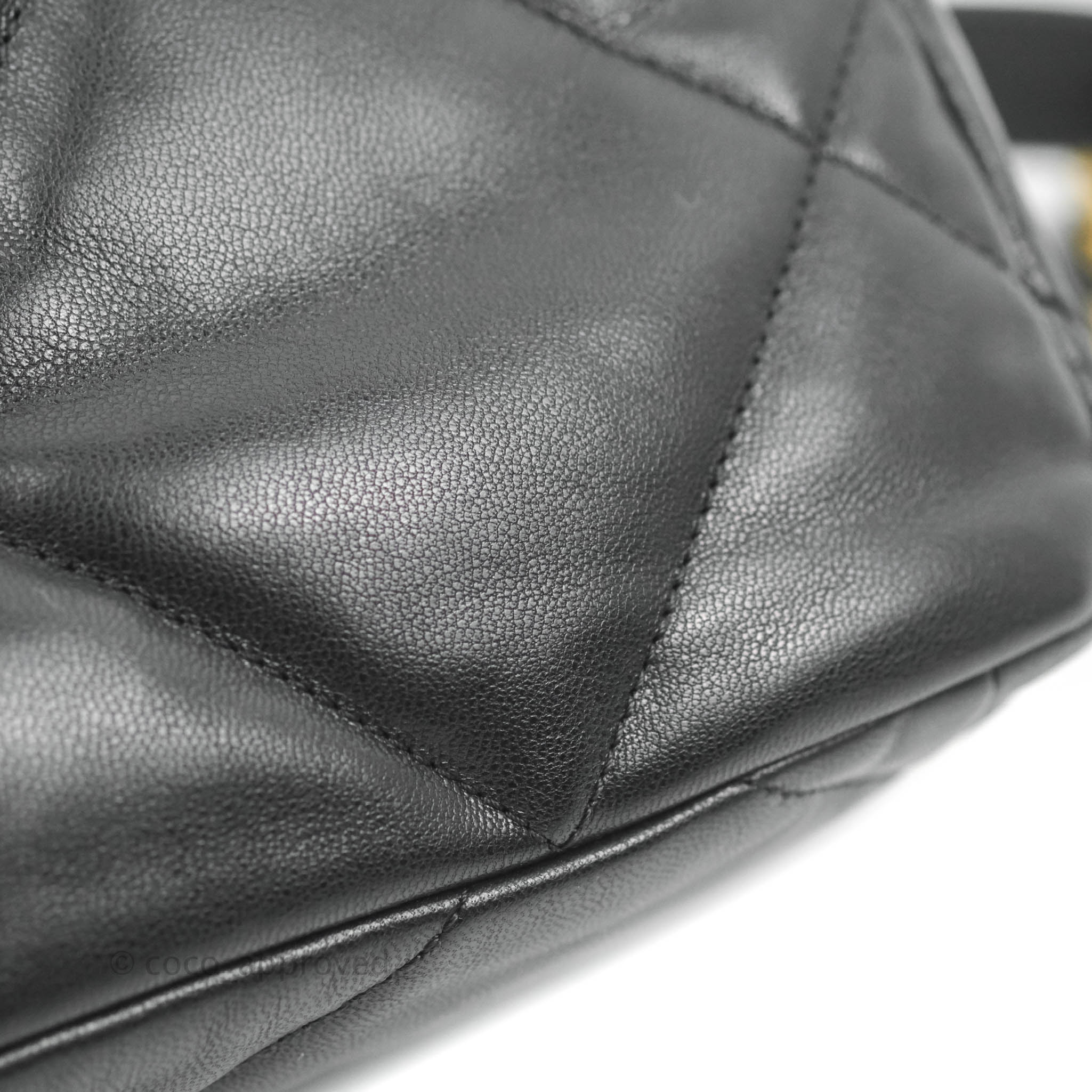 Chanel 19 Small Black Goatskin Leather Bag with Mixed Hardware - Luxury Designer Handbag for Women, Perfect for Date Night & Special Occasions