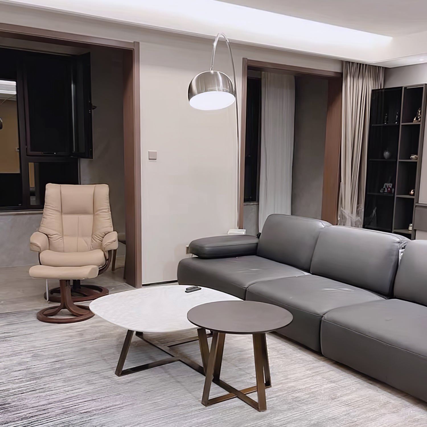 Arcadia Luxe Modern Floor Lamp - Adjustable Brightness LED Standing Light for Living Room, Bedroom & Office - Perfect for Reading, Relaxing & Decorating