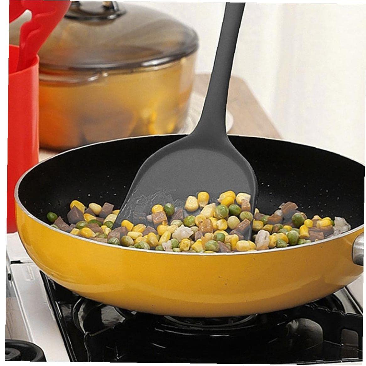 **Heat-Resistant Silicone Spatula Set - Non-Stick Kitchen Turner for Cooking, Flipping, Pressing - Perfect for Fish, Eggs, Pancakes & More - Ideal for Baking, Grilling & Everyday Kitchen Use**