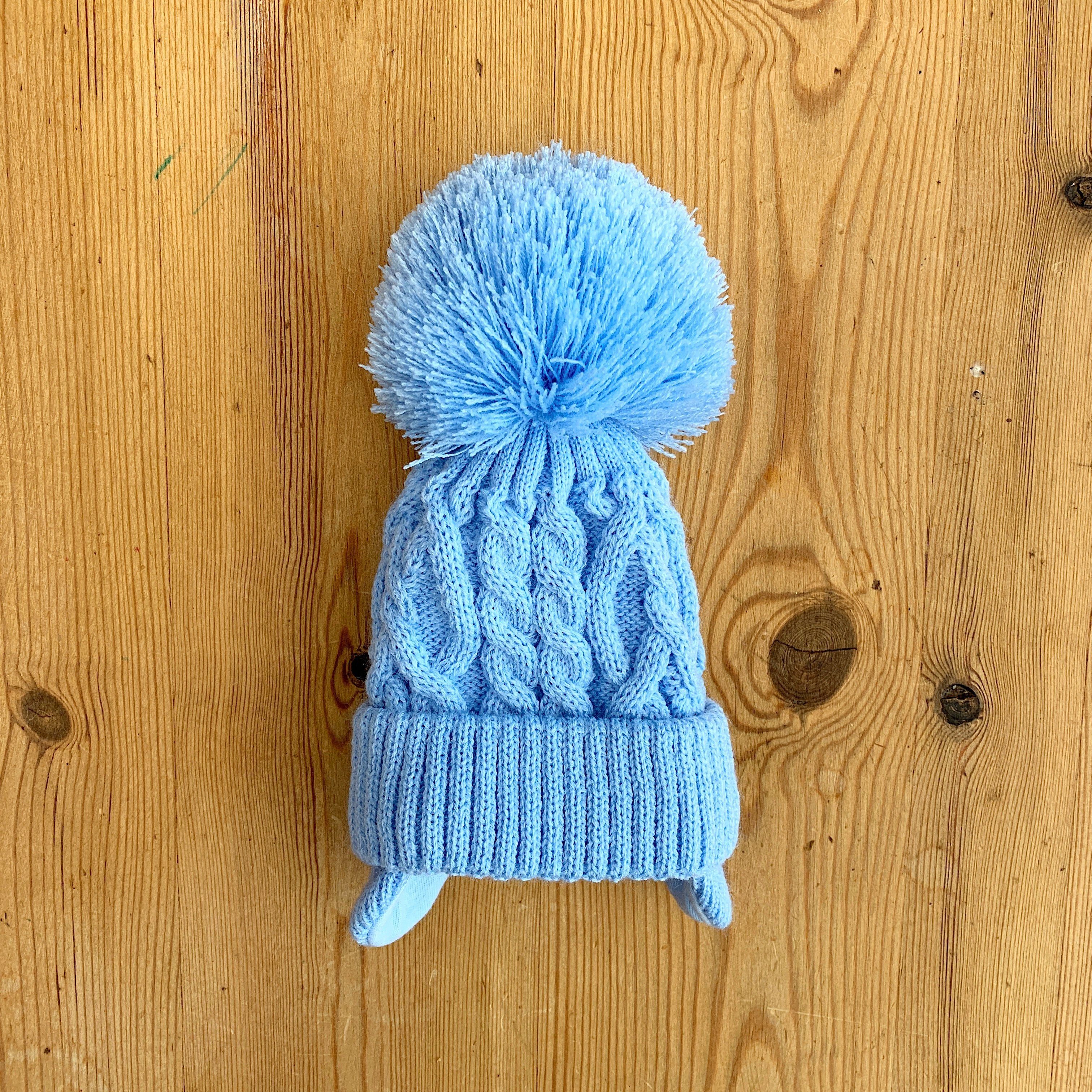 Cozy Cable Knit Pom Pom Hat with Ear Flaps - Winter Beanie for Women & Men - Perfect for Skiing, Snowboarding & Cold Weather Activities