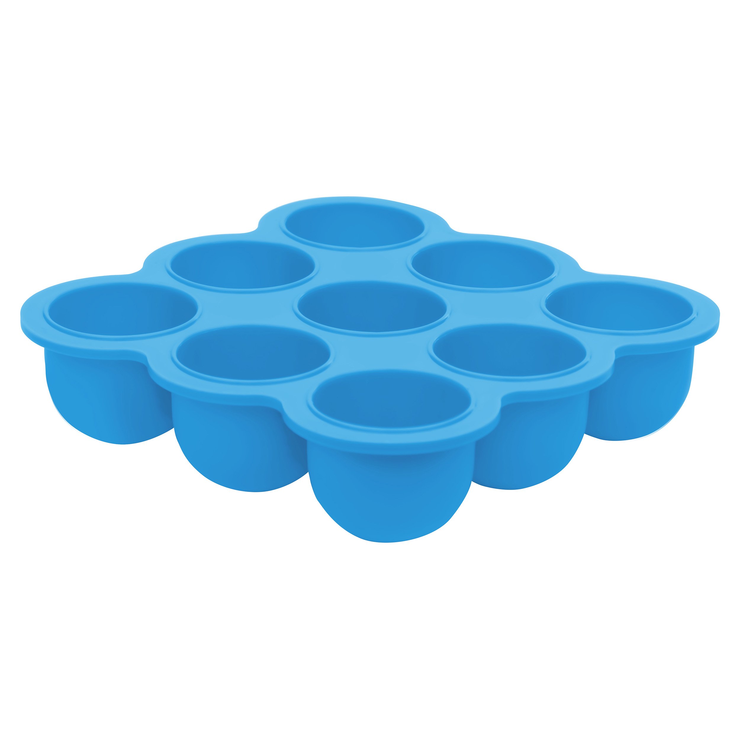 Kushies Baby Silicone Freezer Tray for Breast Milk & Baby Food - BPA-Free, Reusable Ice Cube Tray - Azure Blue | Perfect for Meal Prep, Puree Storage & Homemade Baby Snacks