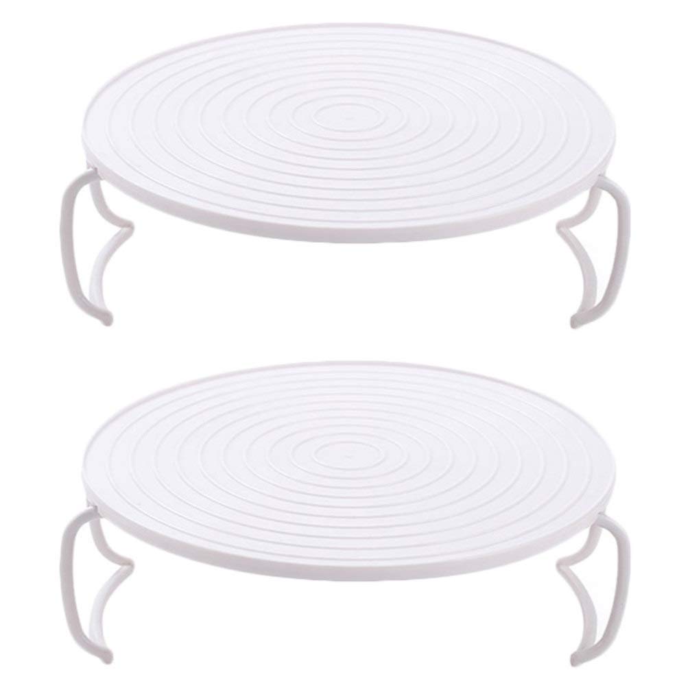 2-Pack Cabilock Microwave Plate Stacker - Adjustable Microwave Oven Tray Rack for Layered Cooking, Steaming & Heating | Space-Saving Kitchen Organizer for Small Spaces | Perfect for Meal Prep, Leftovers & Family Dinners