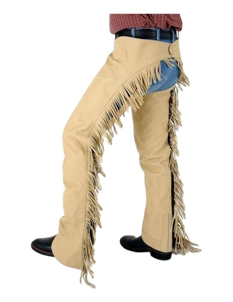 Tough 1 Luxury Synthetic Suede Western Show Chaps for Horse Riding & Equestrian Competitions - Comfortable & Durable Cowboy Chaps for Rodeo, Ranch Work & Western Shows