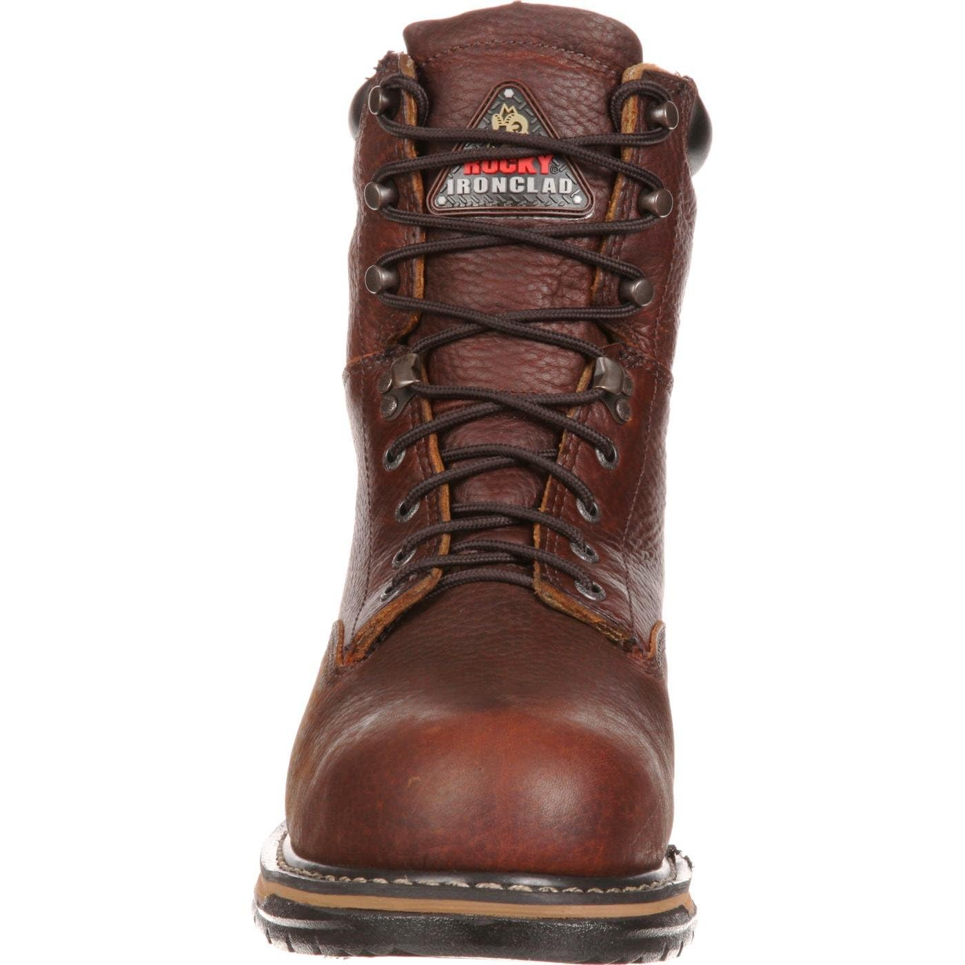 ROCKY IronClad Waterproof Work Boots for Men - Steel Toe Safety Shoes with Slip Resistant Sole - Ideal for Construction, Hiking & Outdoor Work