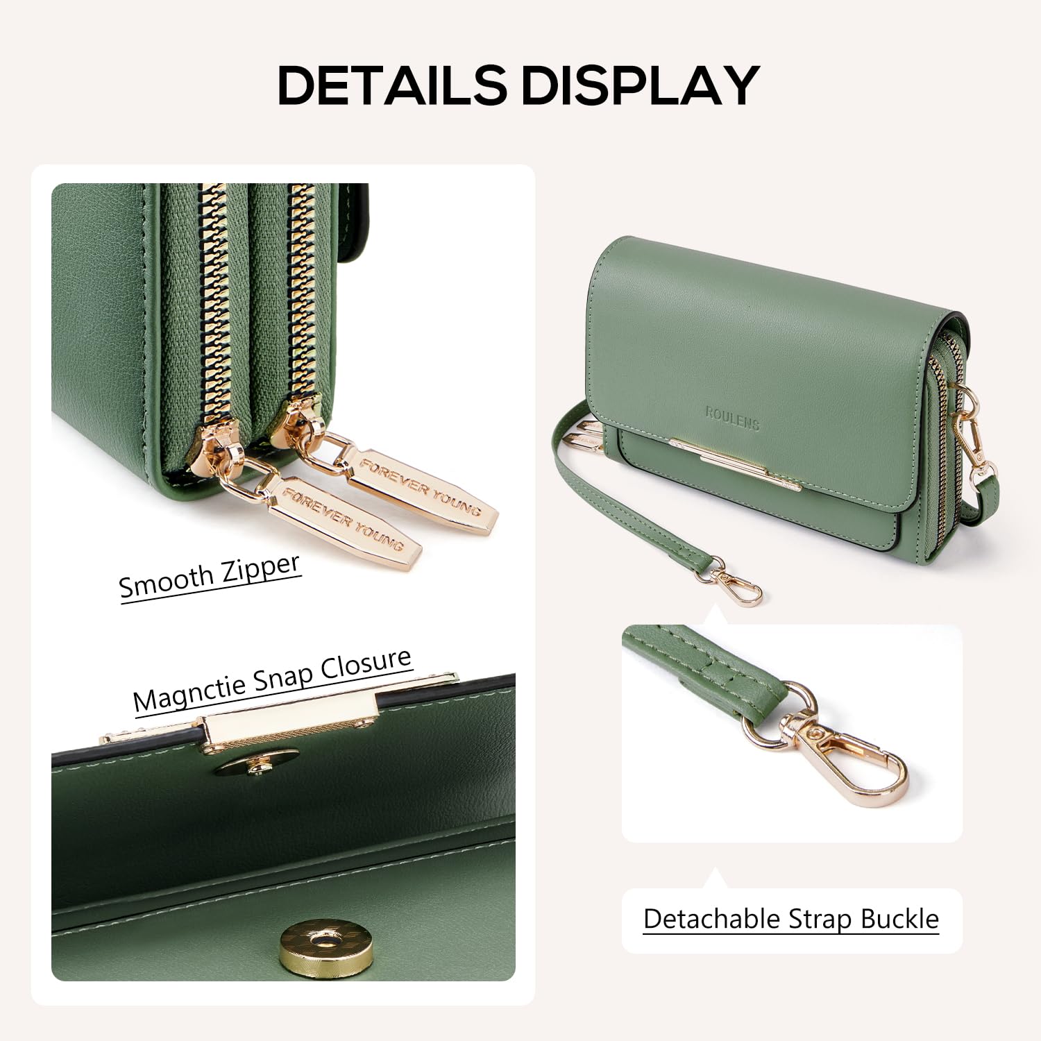 Women's Small Crossbody Bag with Card Slots - Stylish Shoulder Purse for Phone & Wallet - Perfect for Travel, Shopping & Everyday Use