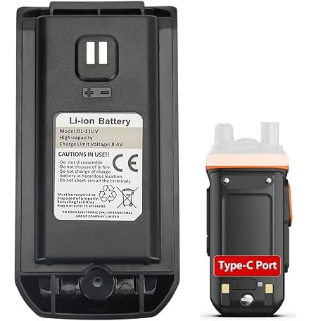 Original BAOFENG UV-21R Li-ion Battery Pack - High Capacity Replacement Battery for UV-21R/UV-21 PRO/GM21 Two-Way Radios - Perfect for Outdoor Adventures, Construction Sites & Emergency Communication