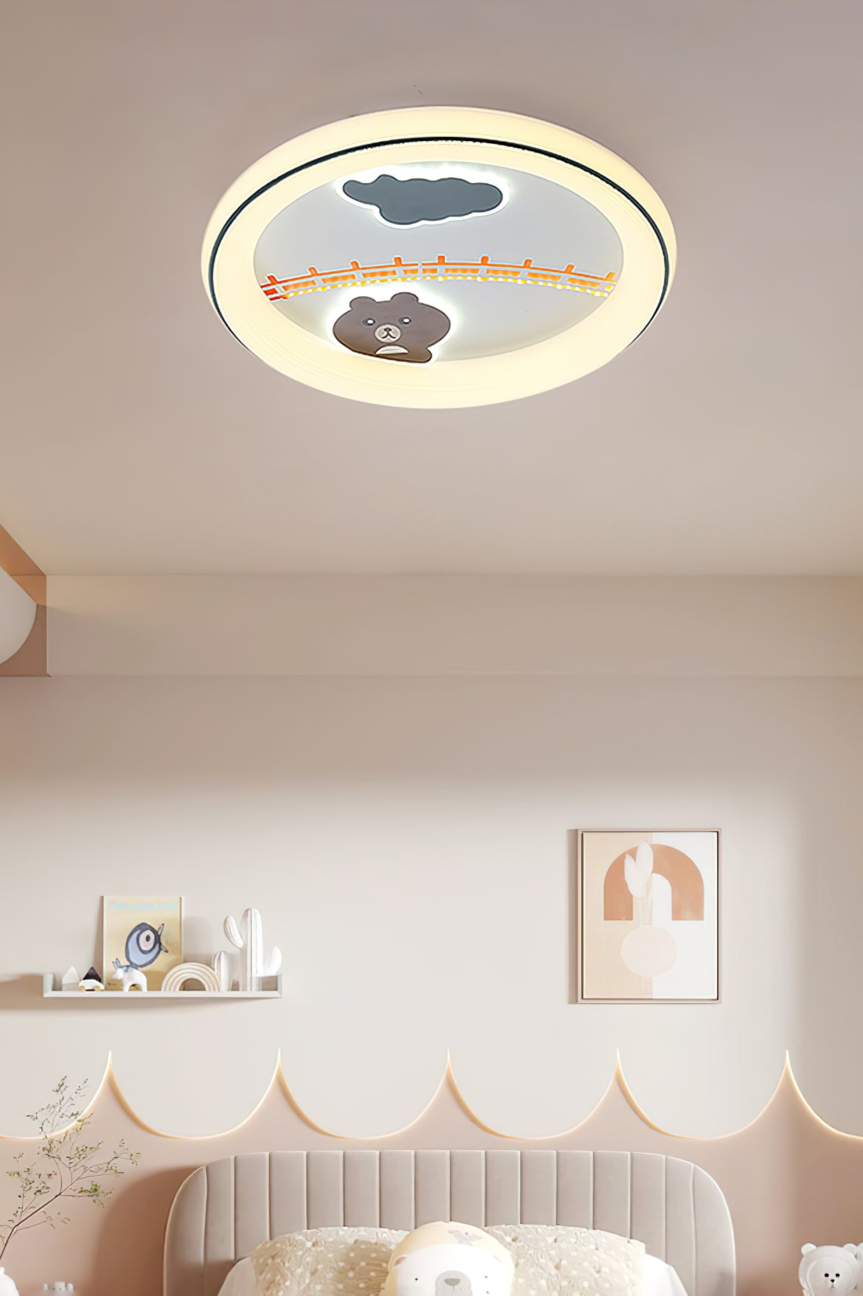 Adorable Cartoon Ceiling Light - Kids Room Decor, Nursery Lighting, Playroom Fixture - Perfect for Bedrooms, Children's Spaces & Themed Rooms