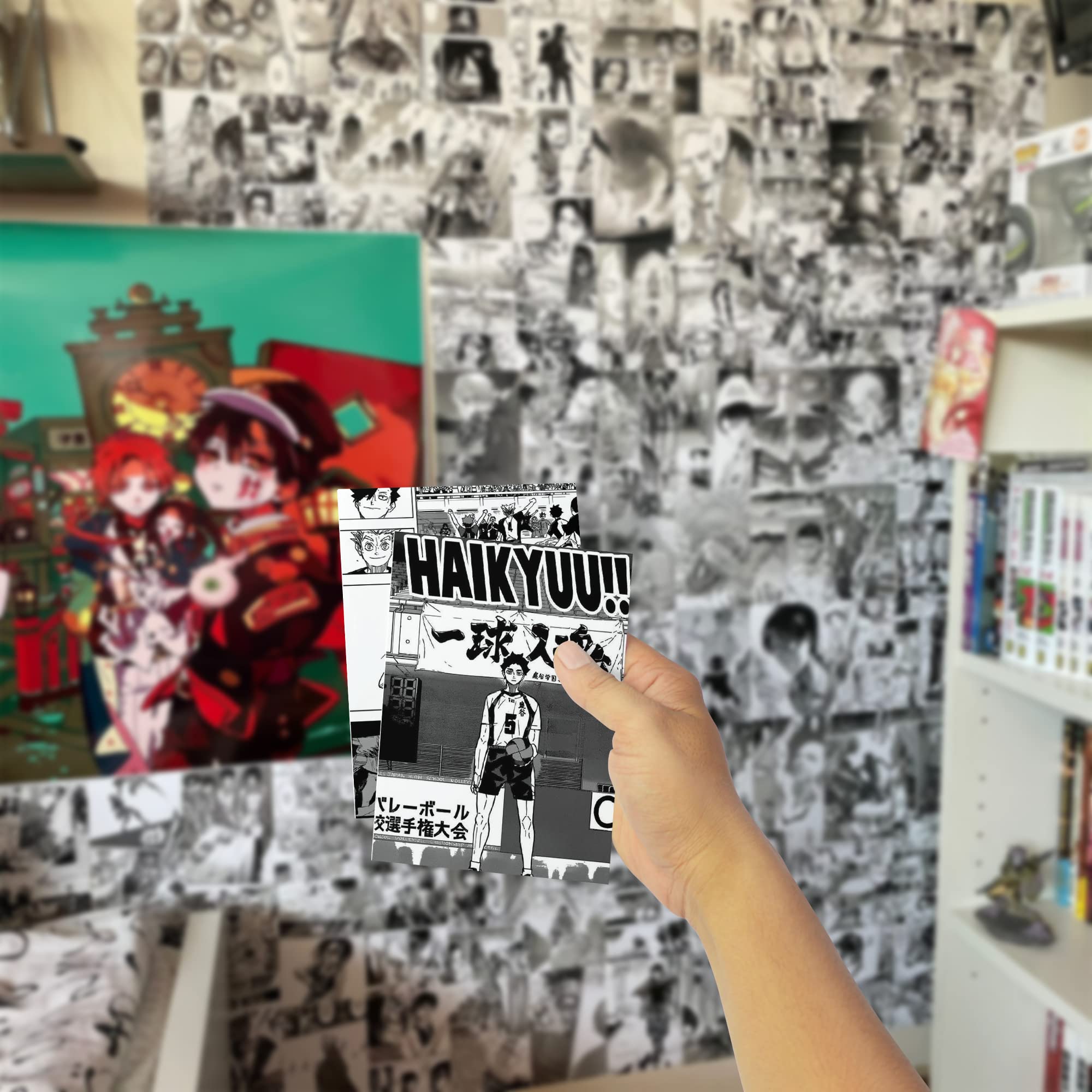 Anime Wall Art Decor Set - 144 pcs 4x6 Inch Manga Panel Posters for Bedroom, Dorm & Teen Room (Haikyuu Theme) - Perfect for Anime Lovers, Wall Collage Kits & Aesthetic Room Decor