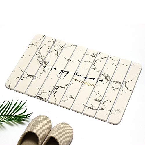 Non-Slip Diatomite Bath Mat - Super Absorbent Quick-Dry Bathroom Floor Mat, 23.6