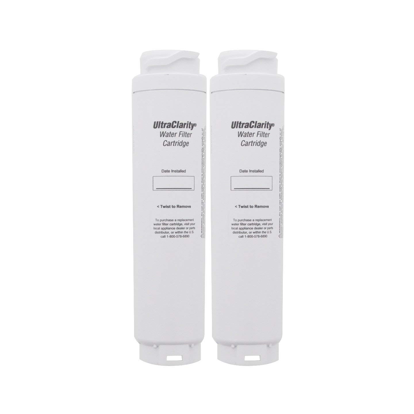 Ultra Clarity Refrigerator Water Filter 2-Pack - NSF Certified Replacement for Clean Drinking Water - Perfect for Kitchen, Office, and RV Use