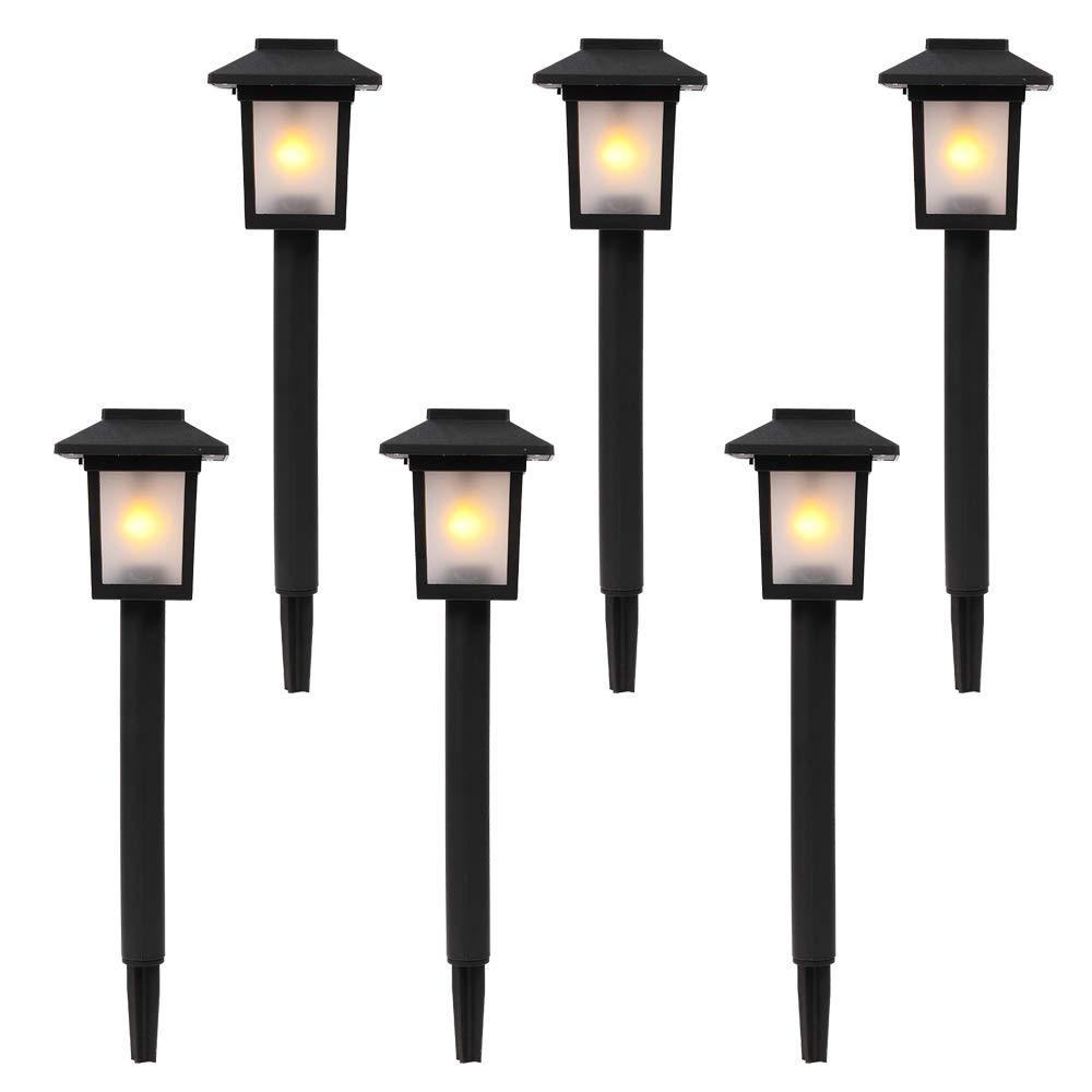 6 Pack Solar Torch Lights Outdoor Waterproof - Flickering Dancing Flame Solar Landscape Lights for Garden, Pathway, Yard - Auto On/Off Solar Powered Decorative Lighting for Patio, Deck & Backyard