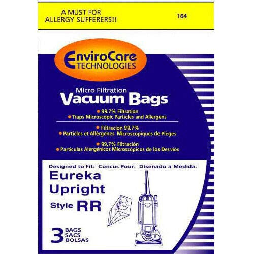 Eureka RR Style Micro Filtered Vacuum Bags 3 Pack - Compatible with Boss Smart Vac 4800, Model #164 & 61115 - Ideal for Pet Hair, Allergies & Deep Cleaning