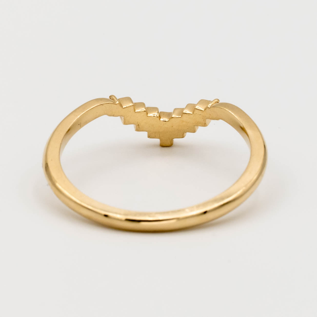 Exquisite Baguette Diamond Chevron Wedding Band - Elegant Stackable Ring for Women, Perfect for Bridal, Anniversary & Special Occasions