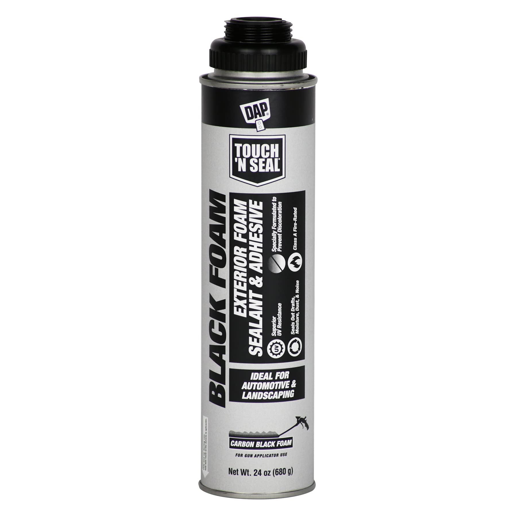 Touch N Seal Black Landscape & RV UV-Resistant Polyurethane Foam Sealant Kit - 12oz & 24oz Cans, 2x12oz Zero FOC Cleaner, Reusable Applicator Gun for Waterproofing, Insulation & Gap Filling - Perfect for RV Repair, Roof Sealing & Outdoor Projects