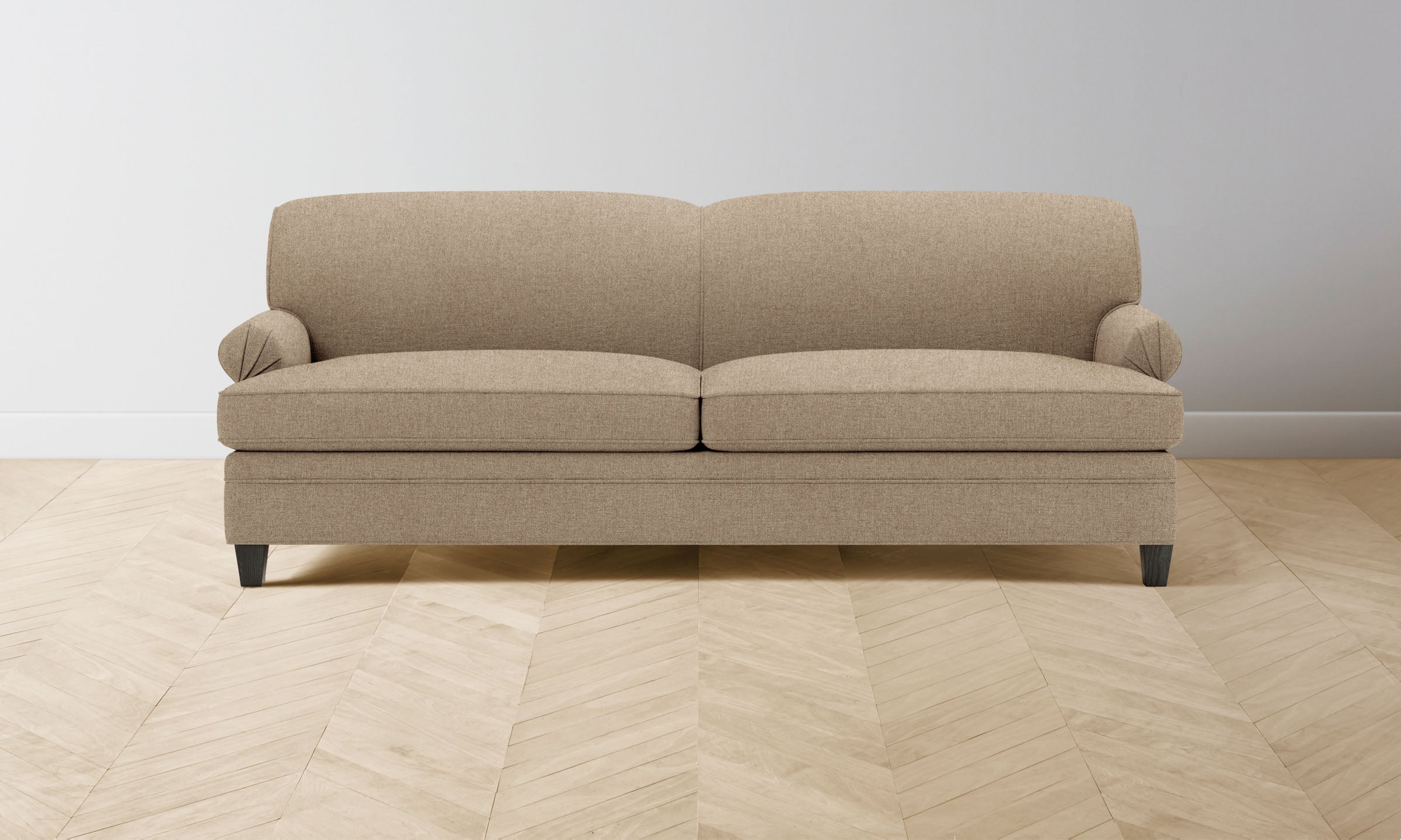 Carmine Sofa - Italian Brushed Wool Fox Upholstery | Luxurious Modern Living Room Furniture for Home & Office Decor