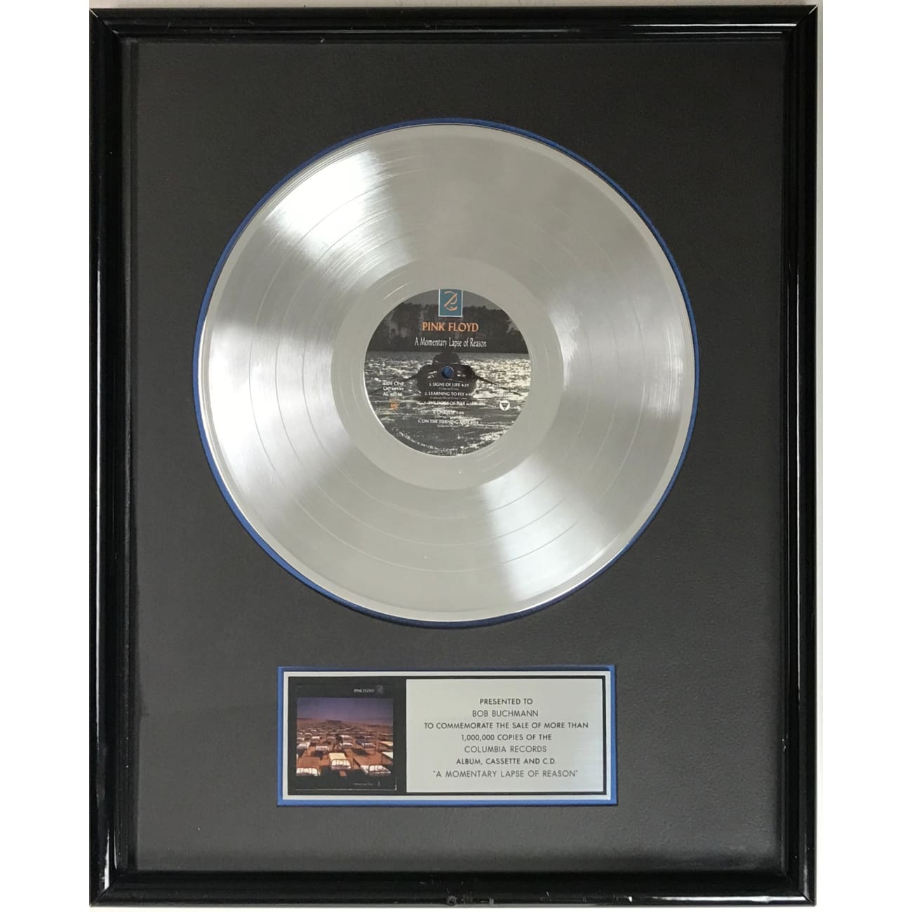 Pink Floyd A Momentary Lapse Of Reason Platinum Award Vinyl Record - Collector's Edition for Music Lovers & Home Decor Display