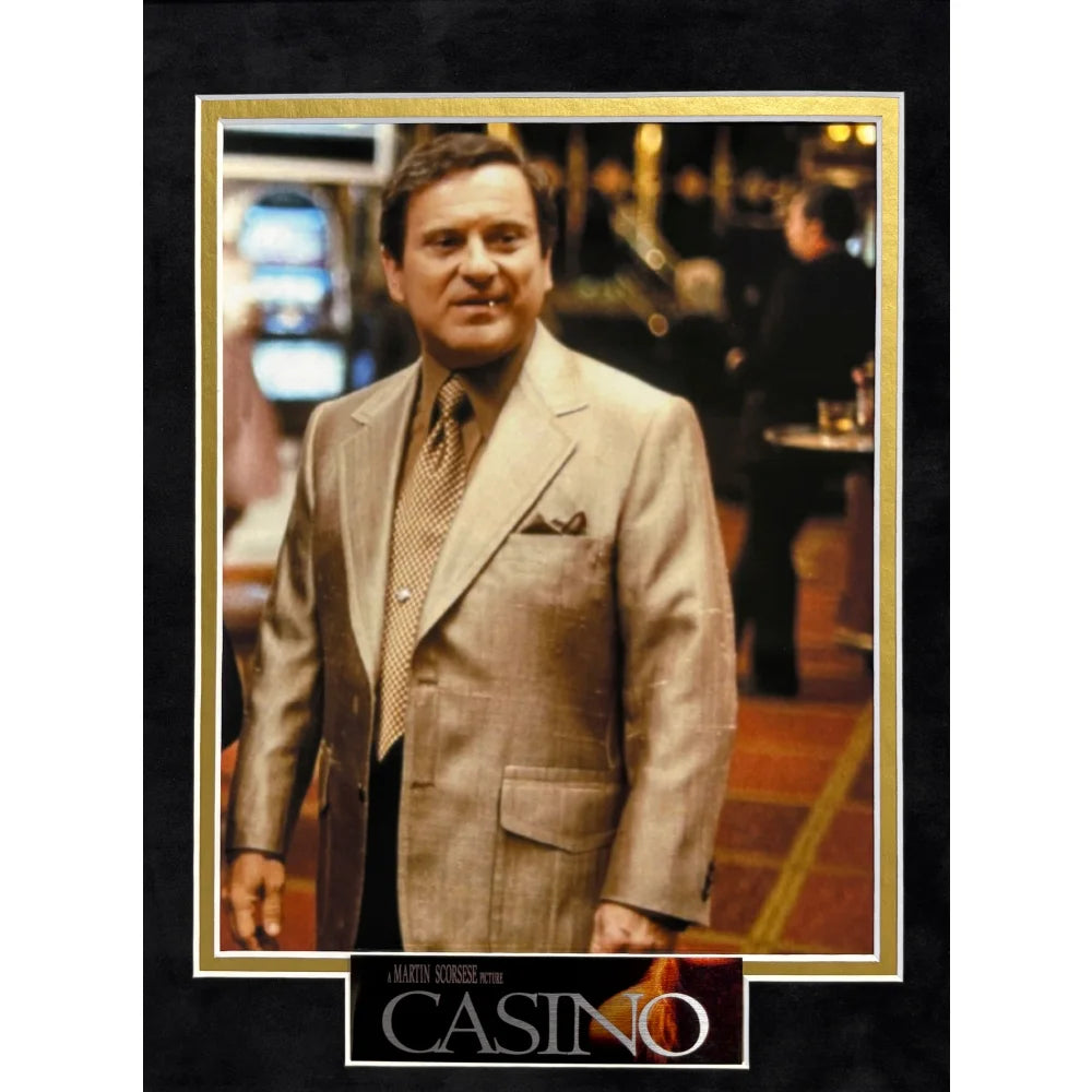 Joe Pesci Autographed Casino Movie Prop Gun with COA - Framed Collectible Memorabilia from Tangiers Las Vegas - Perfect for Movie Fans & Casino Enthusiasts Display
