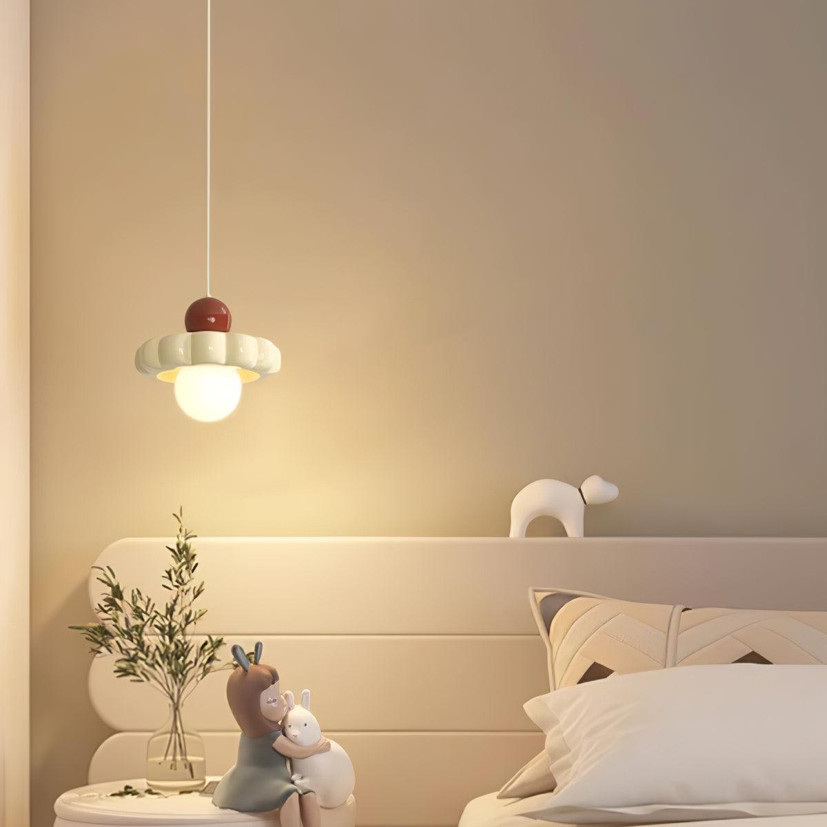 Stylish Cream Cloud Pendant Lamp - Modern Hanging Light Fixture for Bedroom, Living Room & Dining Room Decor