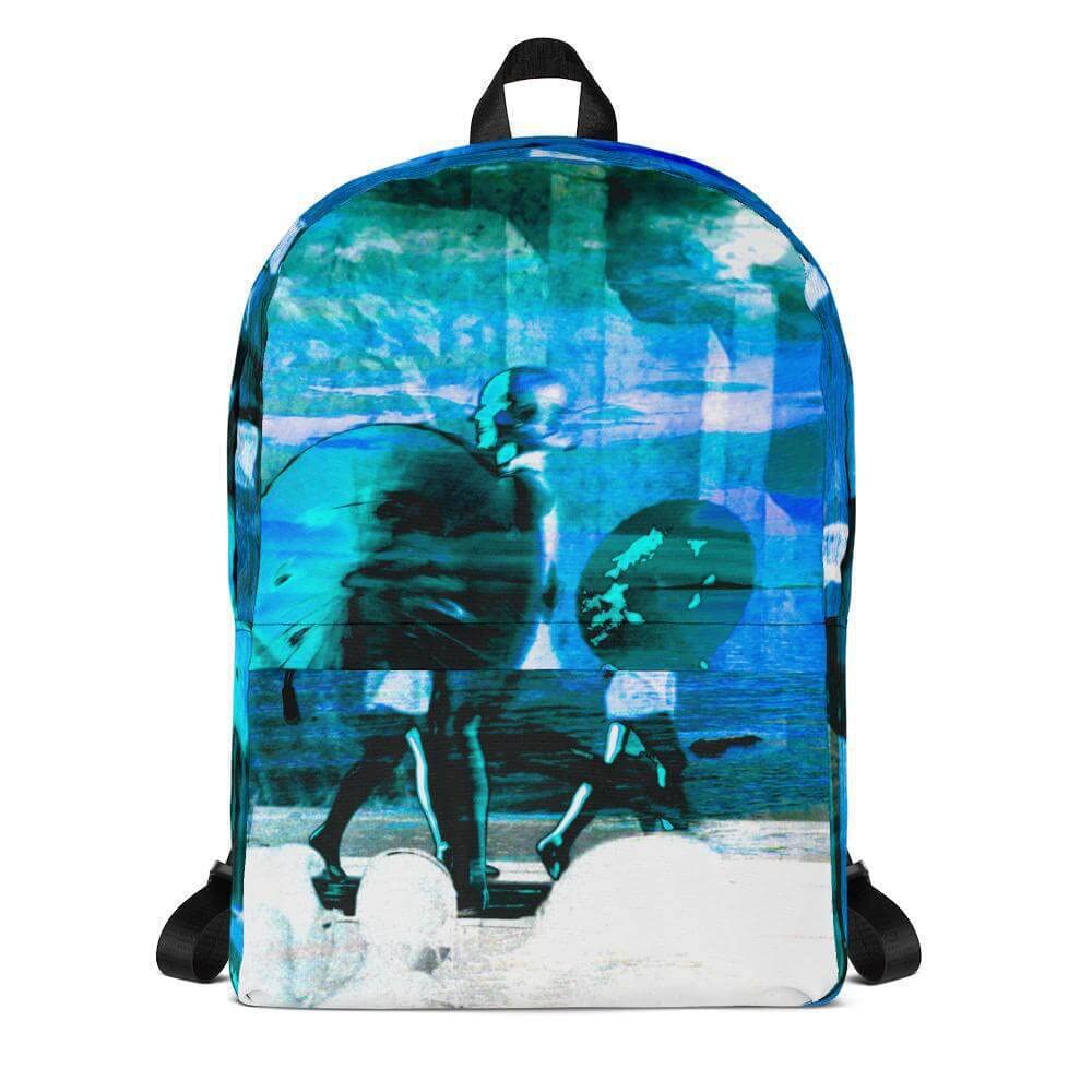 Custom Designed Blue & White Laptop Backpack for Women & Men - Durable School, Gym & Travel Backpack with Multiple Pockets - Perfect for Work, College & Outdoor Adventures