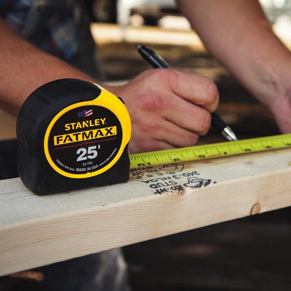Stanley FMHT74038 FatMax 25-Foot Tape Measure - 2-Pack (4 Tape Measures Total) - Durable, Heavy-Duty Construction for Construction, Carpentry, and DIY Projects