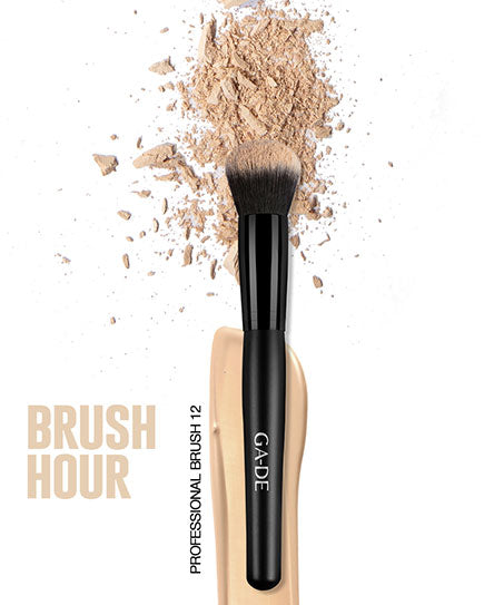 Professional Blush and Contour Brush #12 - Soft Synthetic Bristles for Flawless Makeup Application - Perfect for Everyday Use & Special Occasions