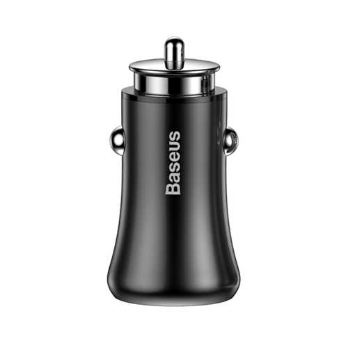Baseus 4.8A Dual USB Fast Car Charger for iPhone X/8/7/Plus, OnePlus 5, Xiaomi 6/Mi A1 Tablet - Quick Charge for Road Trips & Commuting