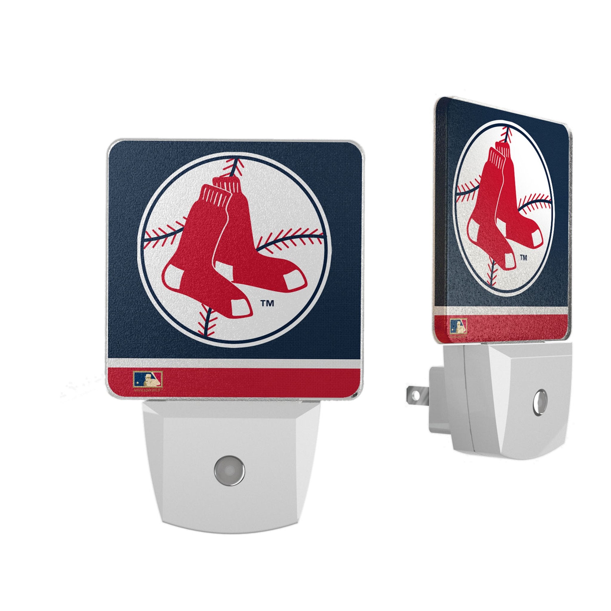 Boston Red Sox 1970-1975 Cooperstown Collection Stripe Night Light 2 Pack - Vintage Baseball Team Decor for Bedroom, Man Cave & Sports Fan Gifts
