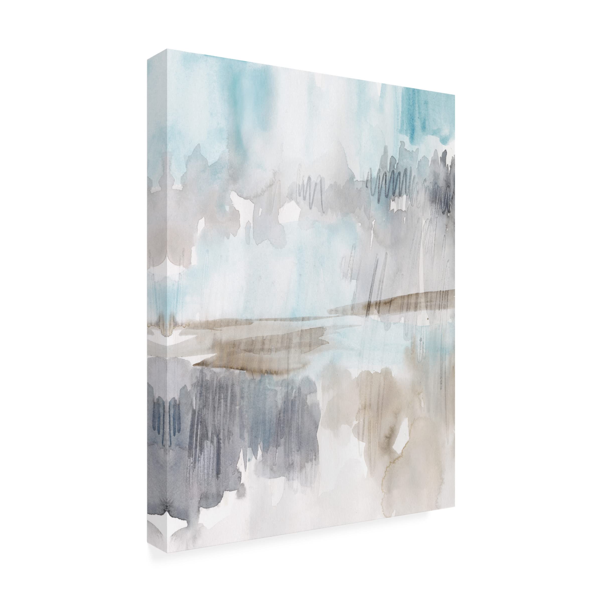 Jennifer Paxton Parker 'Steel Stratus II' Canvas Wall Art Print - Modern Abstract Painting for Living Room, Bedroom & Office Decor