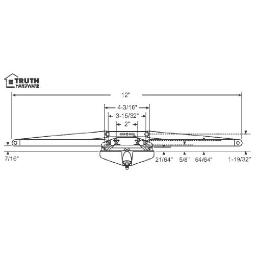 STB Sill Mounted Awning Window Operator - White 12 Inch - Easy Installation for Home, RV & Camper Windows - Perfect for Ventilation & Weather Protection