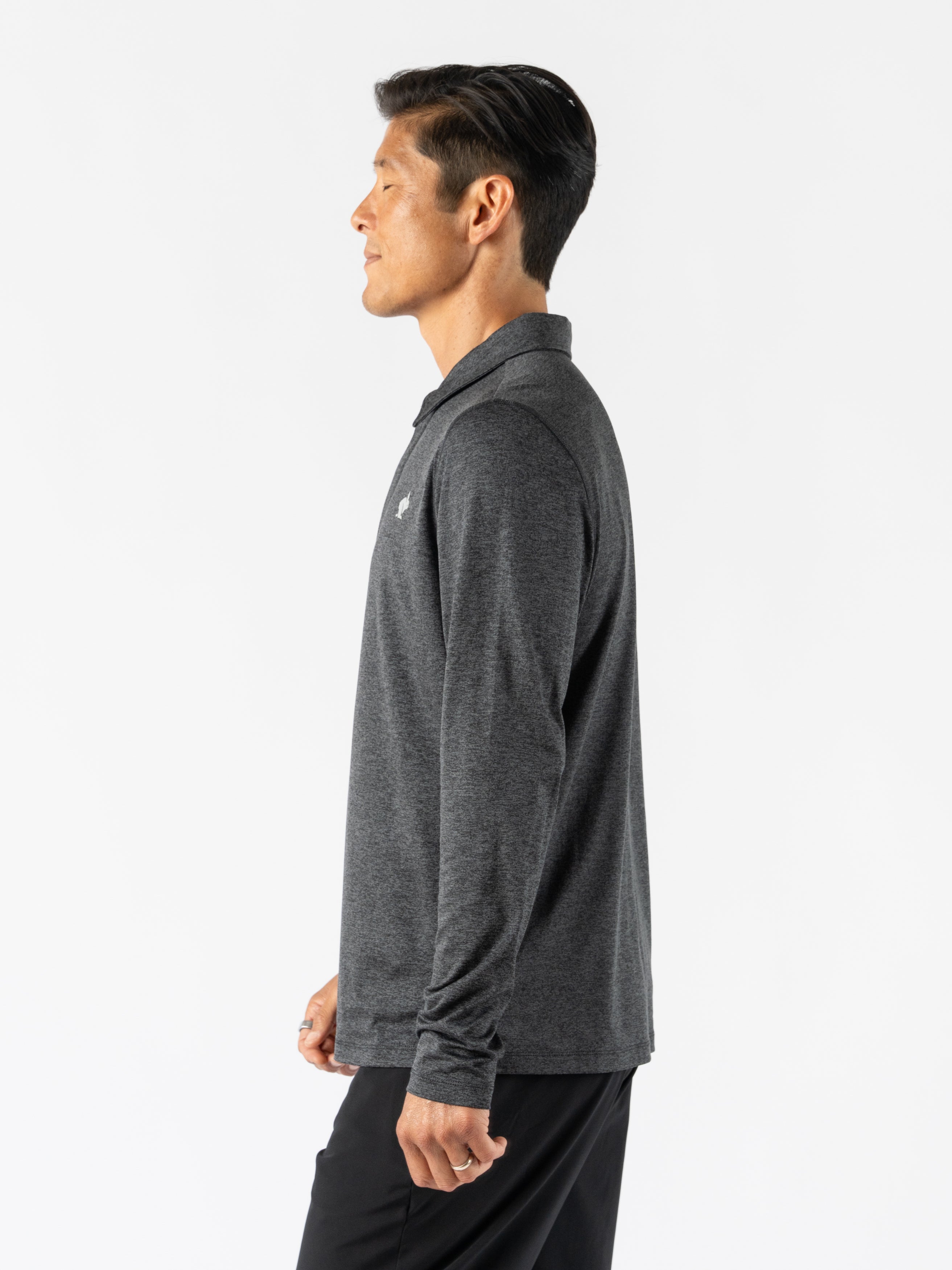 Men's Easy Polo Long Sleeve Shirt - Comfortable Casual Wear for Work, Golf & Everyday Outfits