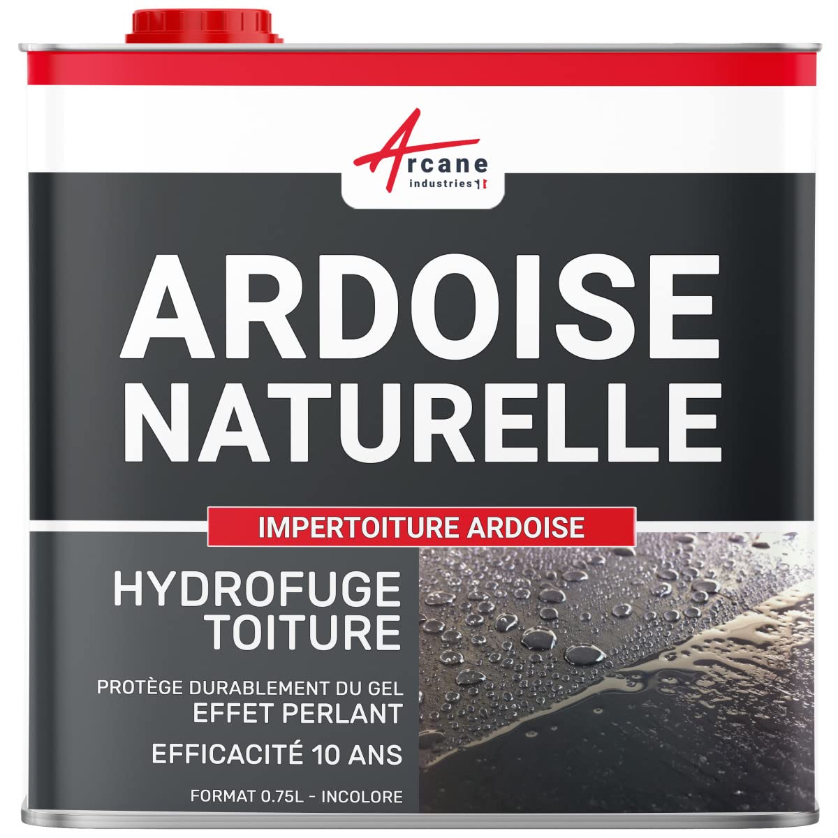 Colorless Waterproof Slate Roof Sealer - IMPERTOITURE PIZARRA - 0.75 L (Covers Up to 3.75m²) by ARCANE INDUSTRIES - Ideal for Roof Protection & Leak Prevention in Homes, Barns & Outdoor Structures