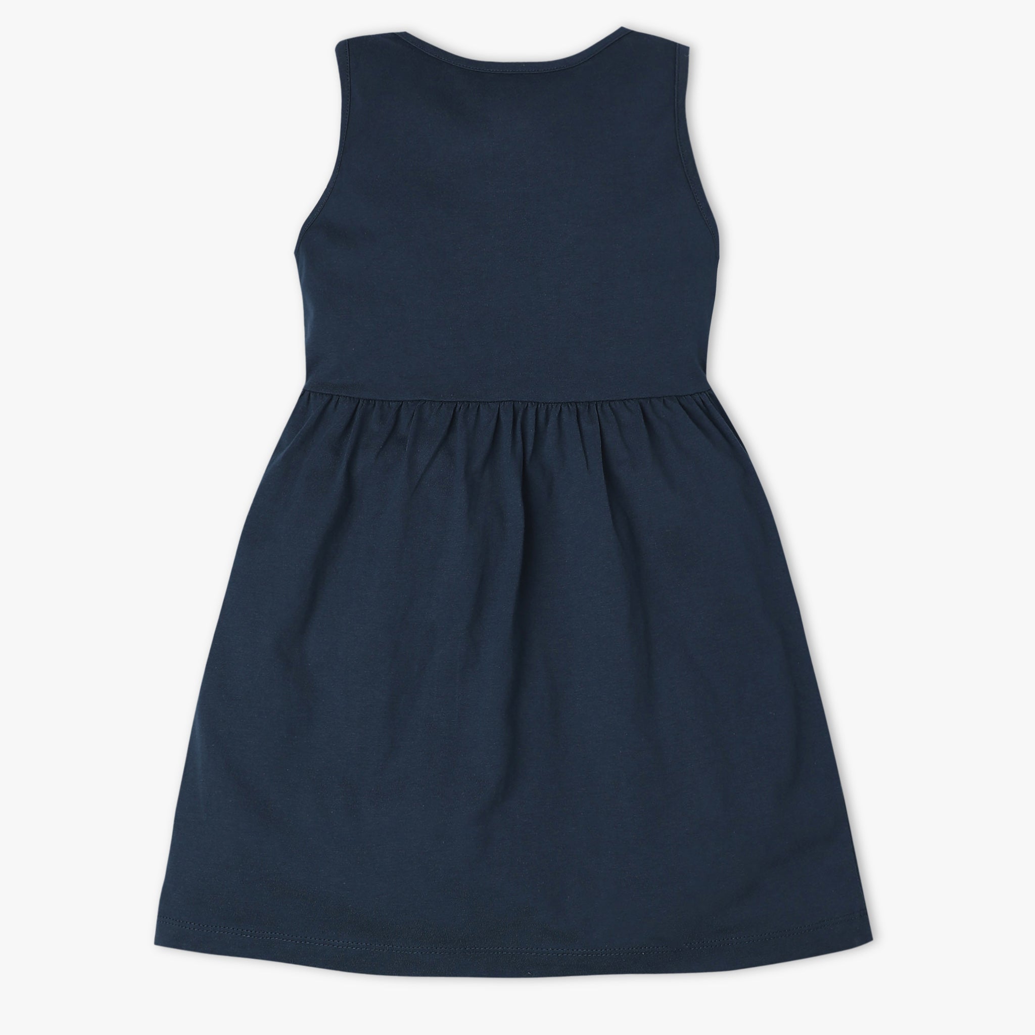 Girls' Printed Crew Neck Sleeveless Play Dress - Casual Summer Outfit for Playdates, Beach & Outdoor Activities