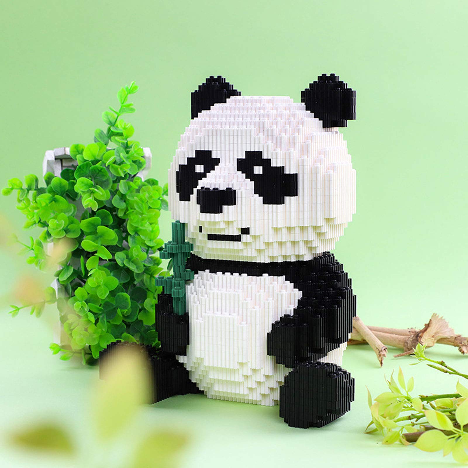 Massage-AED Nanoblock Animals - DIY 3689-Piece Panda Building Set, 3D Educational STEM Toys for Kids | Creative Model Building Blocks for Home Decoration & Gift Giving