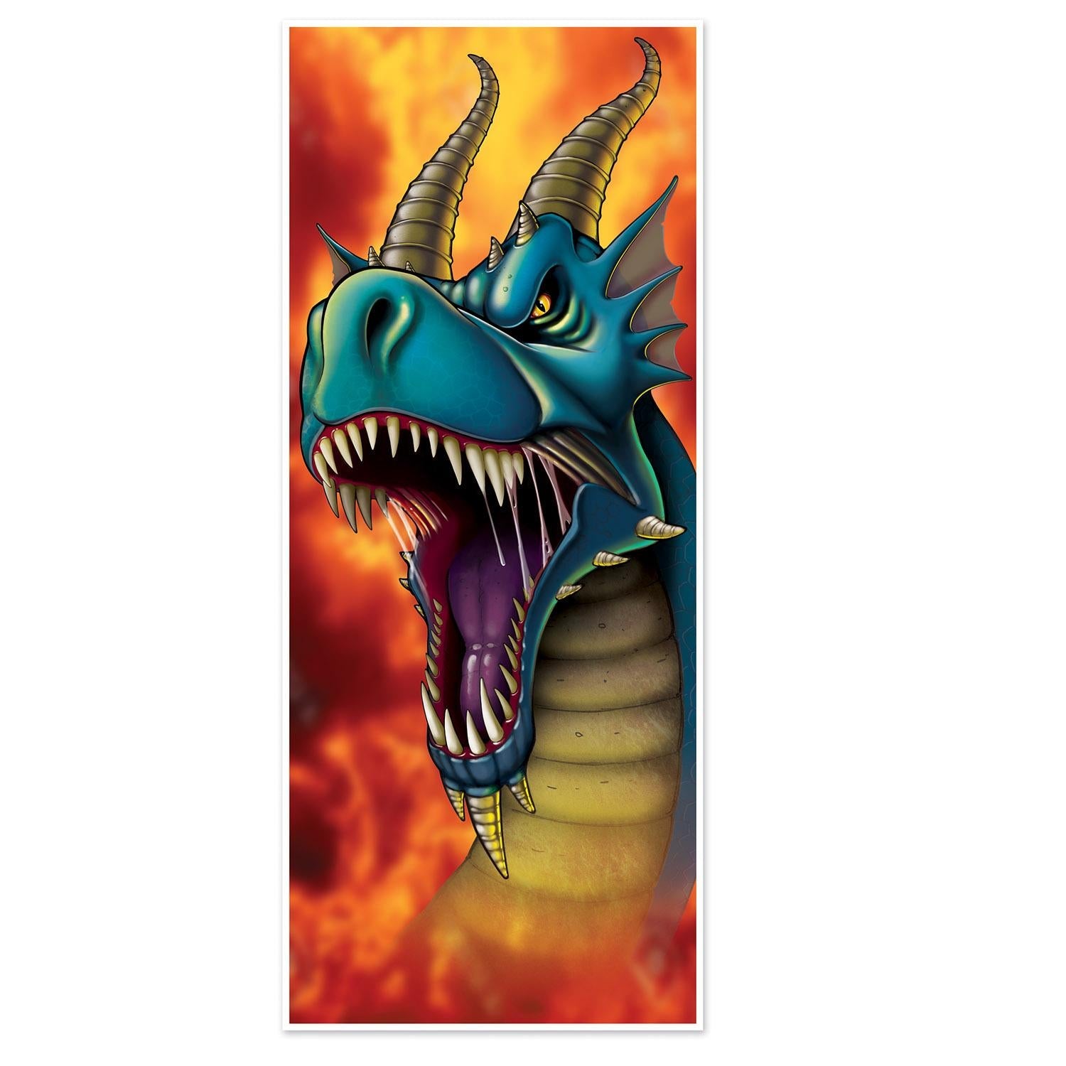 12 Pack Beistle Dragon Party Door Cover - Halloween & Birthday Party Decorations for Kids Room, Classroom, and Festive Events