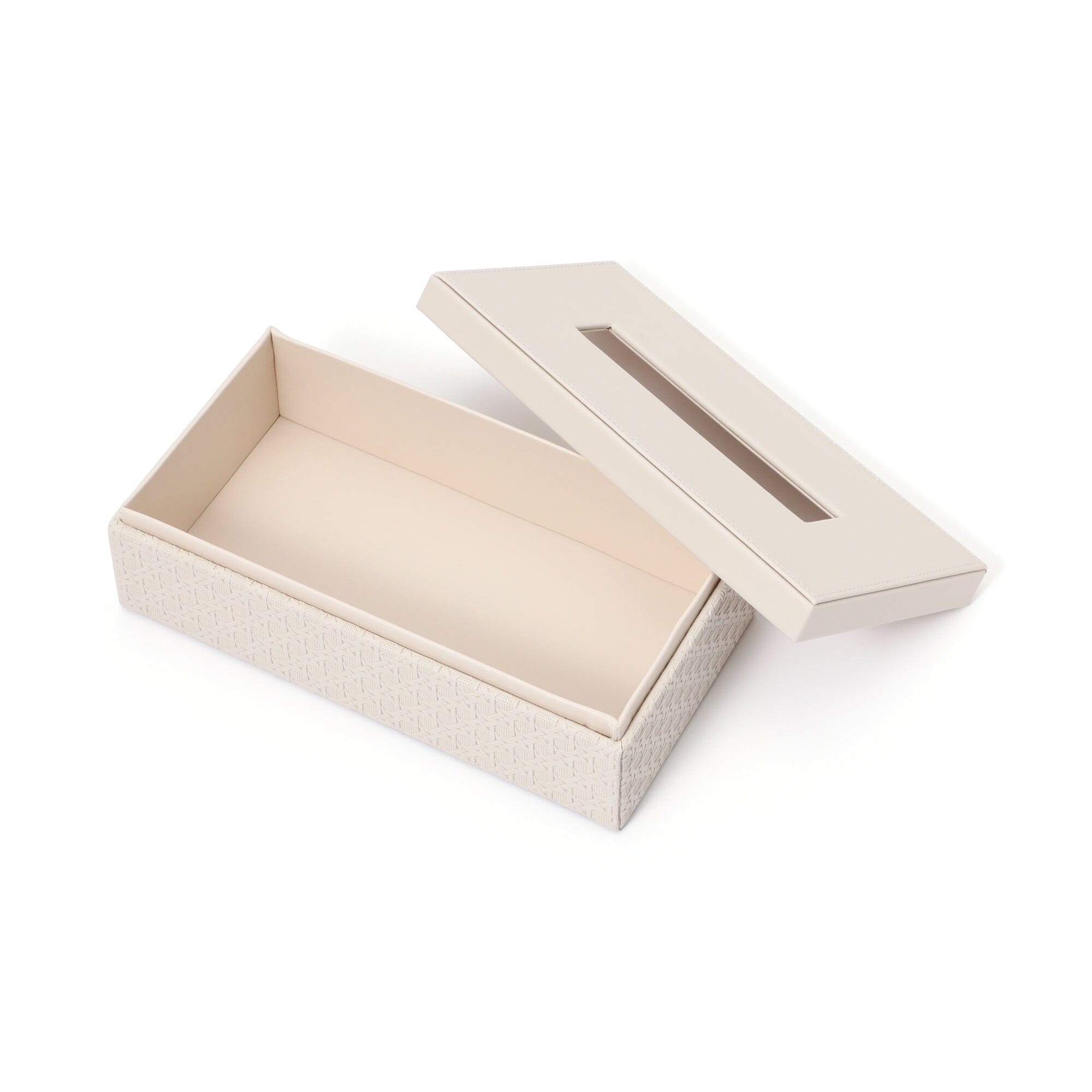 Ivory Embossed Tissue Box - Elegant Home Decor for Living Room, Bedroom & Bathroom | Premium Quality Tissue Holder