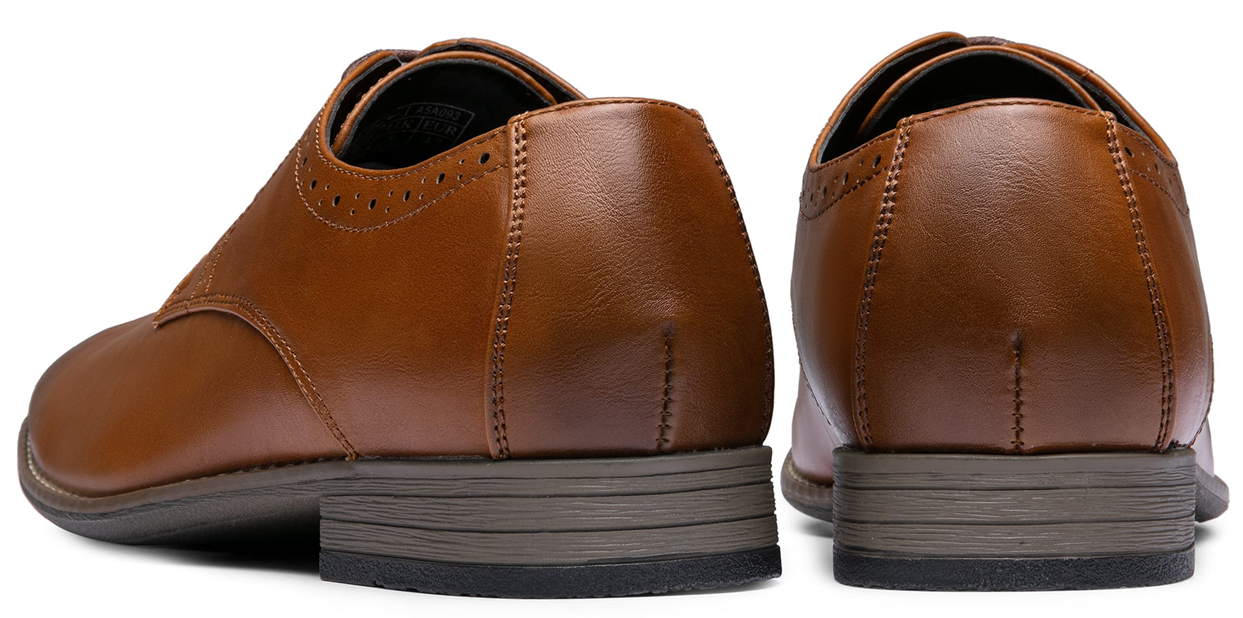 Jousen Men's Oxford Plain Toe Dress Shoes - Classic Formal Derby Shoes for Business, Wedding & Office Wear - Comfortable Leather Dress Shoes for Men