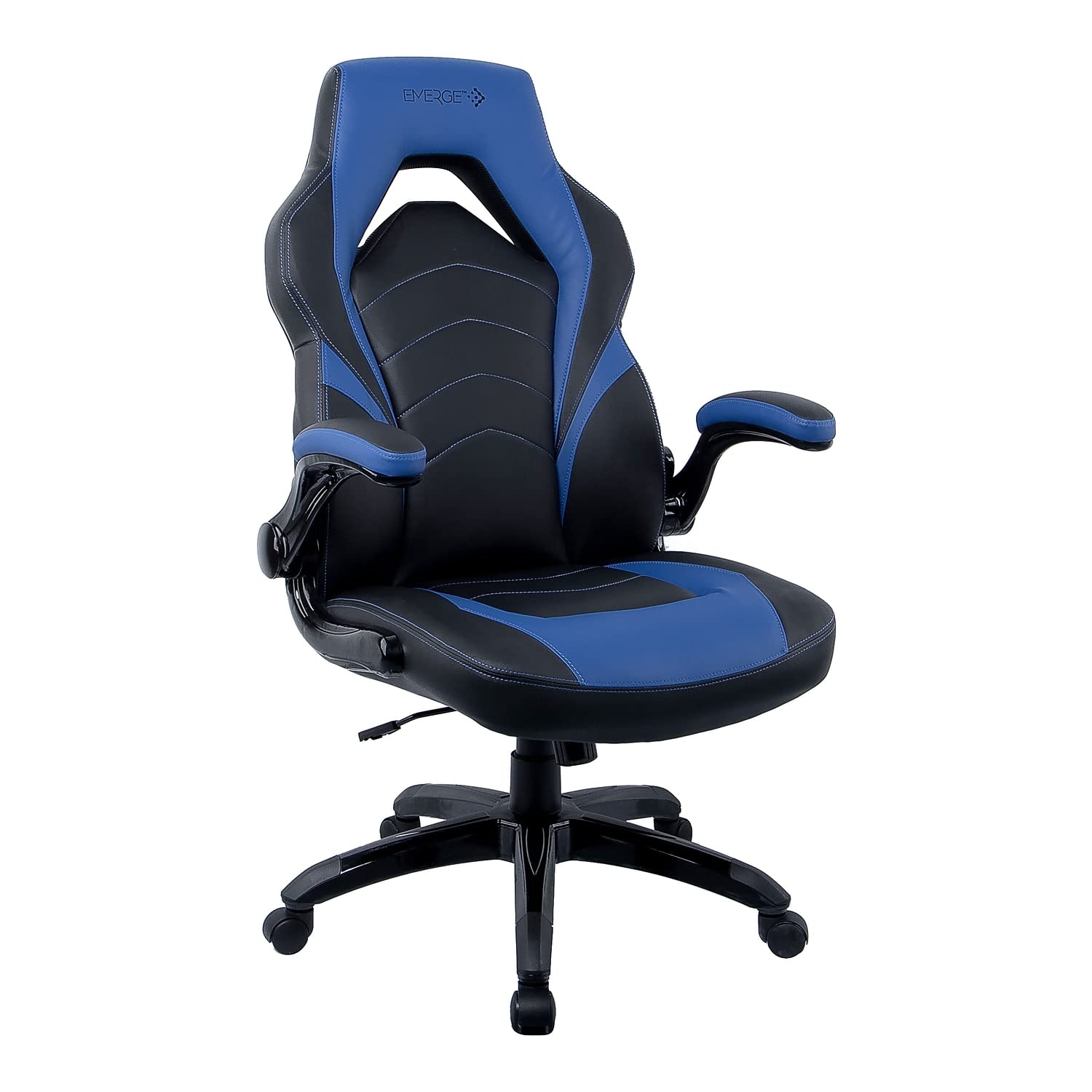Premium Bonded Leather Gaming Chair with Ergonomic Design - Black & Blue for Ultimate Comfort | Perfect for PC Gaming, Office Work & Home Entertainment