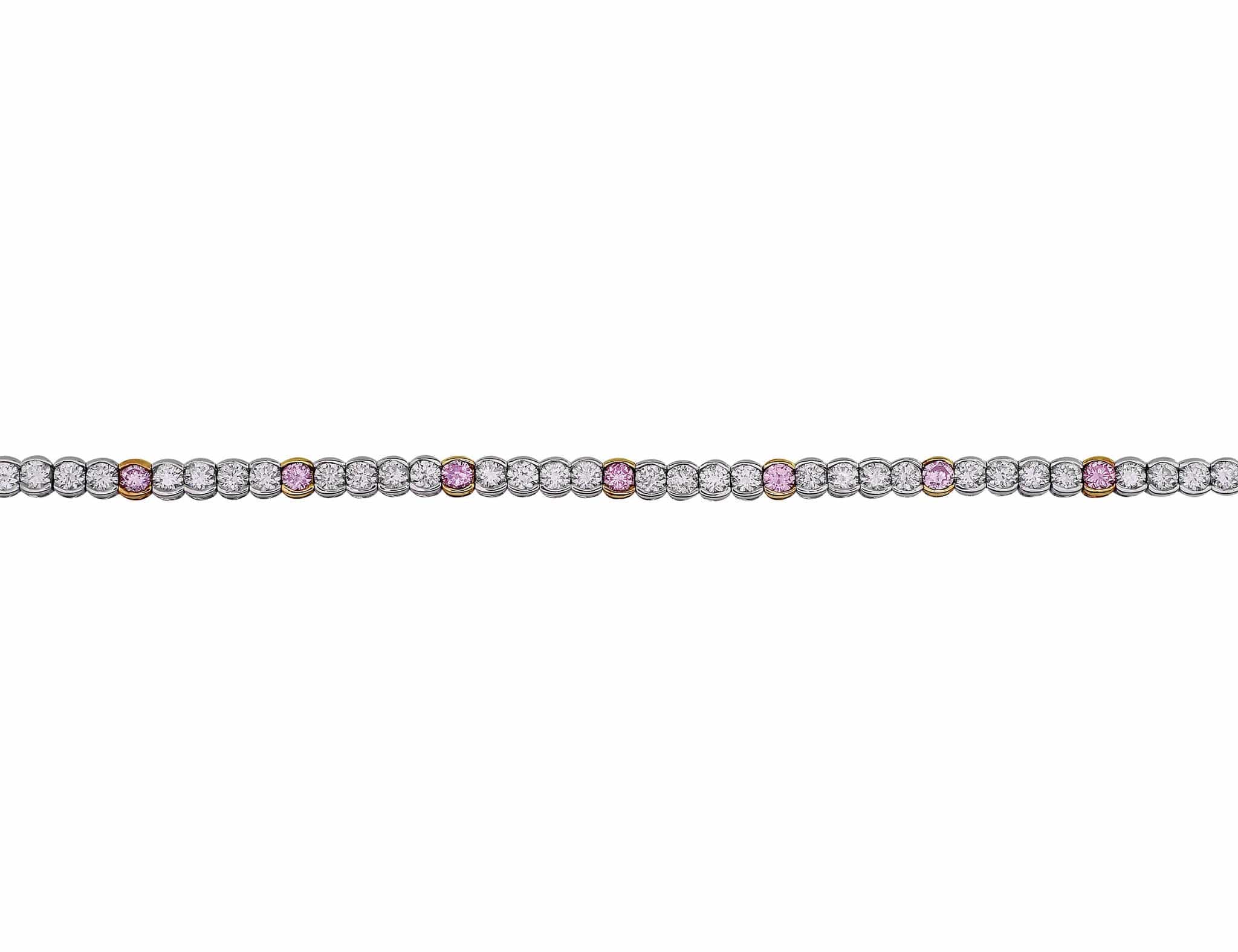 18K White Gold Salvetti Color Diamond Bracelet for Women - Elegant Tennis Bracelet for Parties, Weddings & Special Occasions