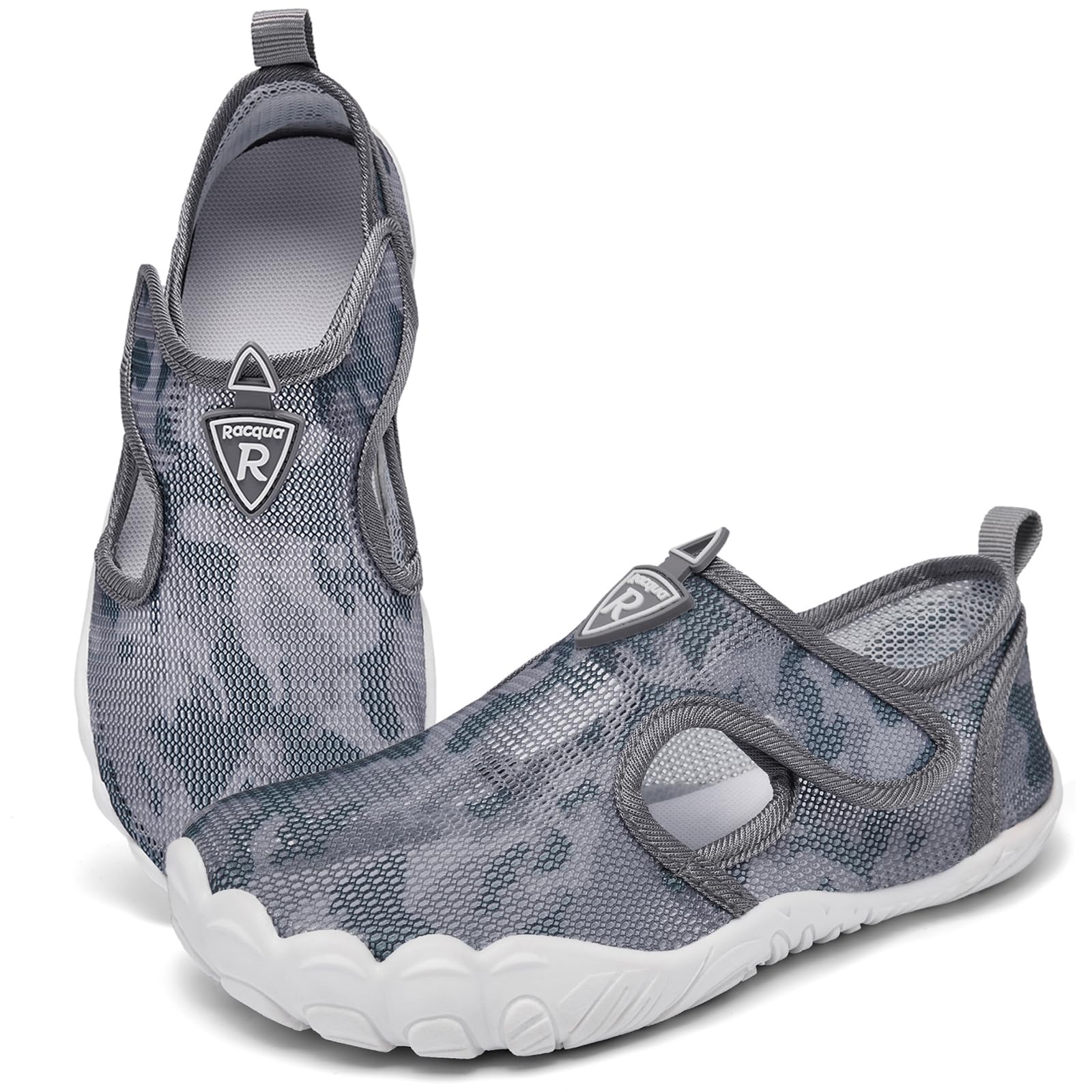 Racqua Kids Water Shoes for Boys & Girls - Breathable Quick Dry Beach Swim Shoes for Toddler & Youth - Perfect for Pool, Beach, Water Park & Summer Activities
