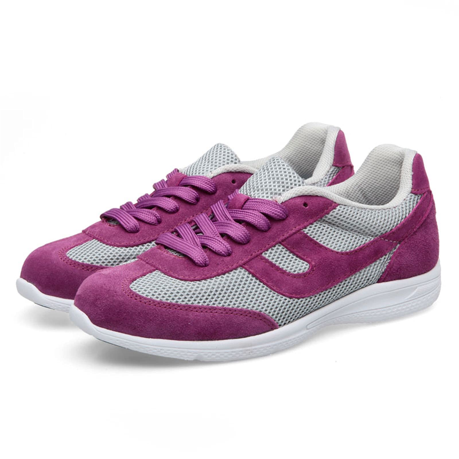Women's Comfortable Diabetic & Edema Walking Shoes - Wide Width Sneakers for Hallux Valgus & Foot Deformities - Breathable Lace-Up Running Shoes (Red, Size 6) - Ideal for Daily Walking, Exercise & Pain Relief
