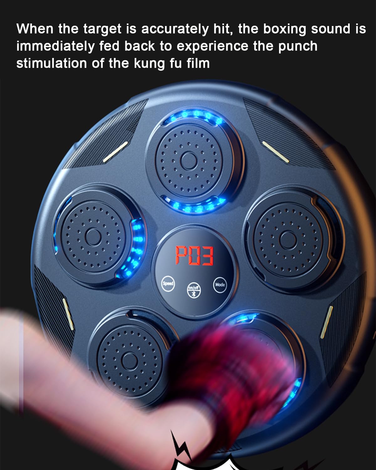 Smart Punching Bag with Boxing Gloves - RGB Music Interactive Boxing Machine with Digital Display & Smart Counting, Multi-Mode Training Equipment for Adults & Kids - Perfect for Home Gym, Boxing Training, and Fitness Workouts