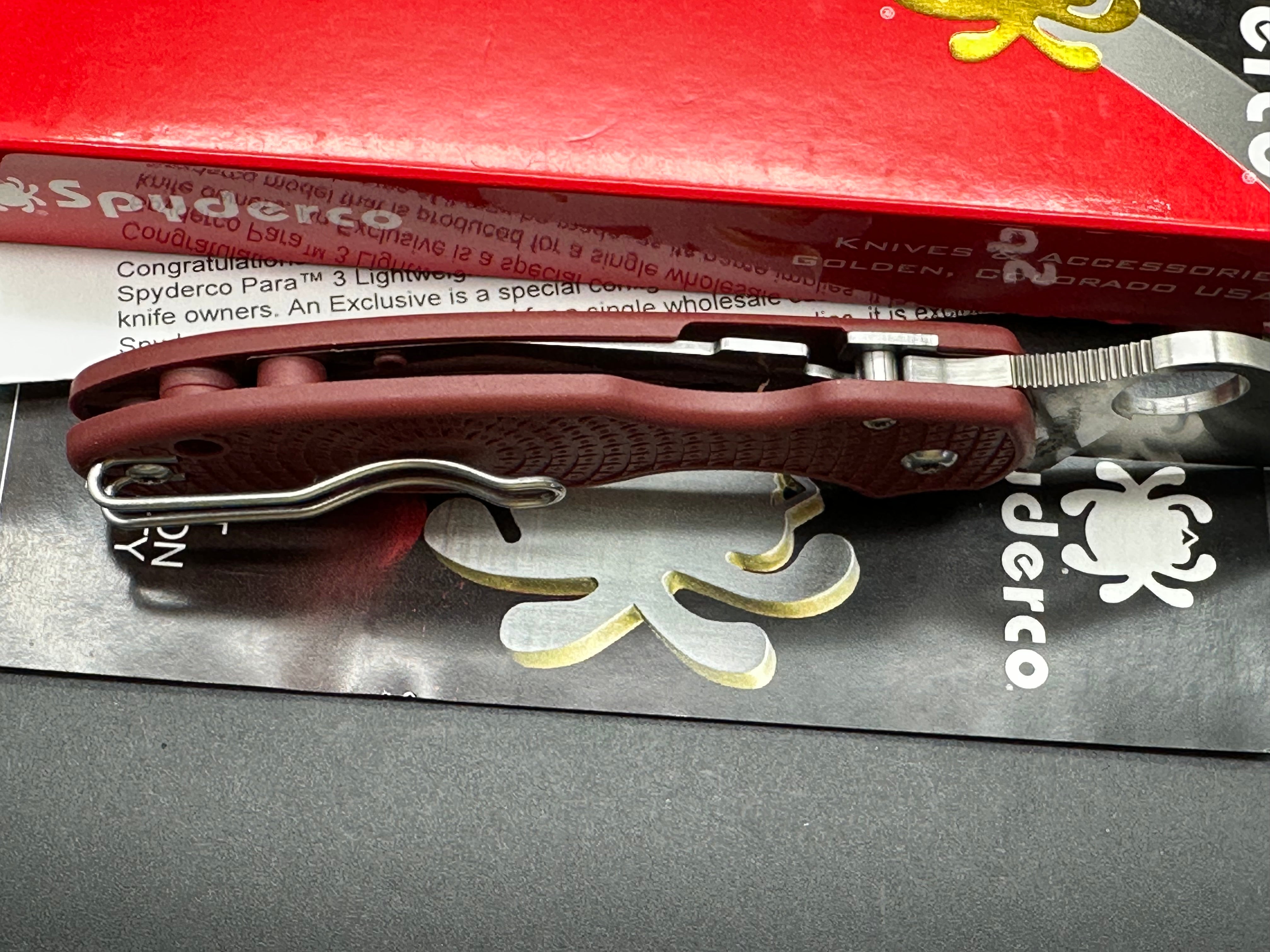 Spyderco Para 3 Lightweight Folding Knife - DLT Exclusive M390 Steel Blade (2.93