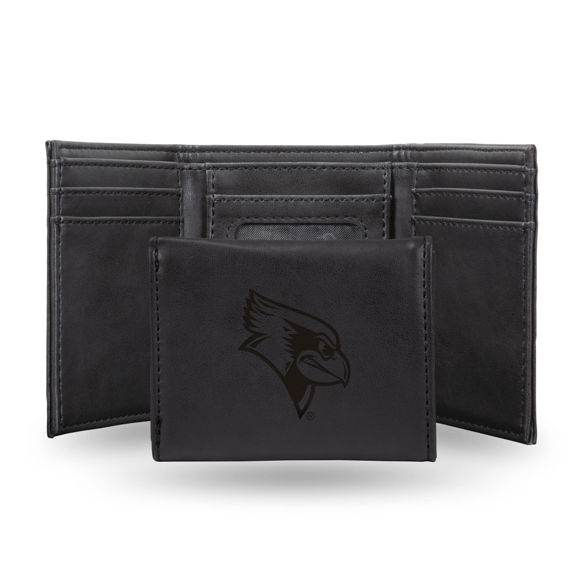 Rico Industries LETRI Laser Engraved Trifold Wallet - Illinois State Redbirds Design | Perfect for Alumni, Fans & Gift Giving | Durable RFID Blocking Bifold Wallet for Men & Women