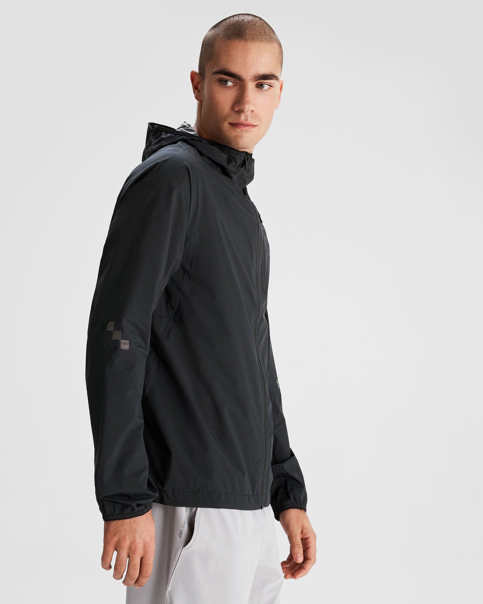 Men's Seeker 2.5L Waterproof Rain Jacket - Lightweight Windbreaker for Hiking & Outdoor Activities - Black Stingray Color