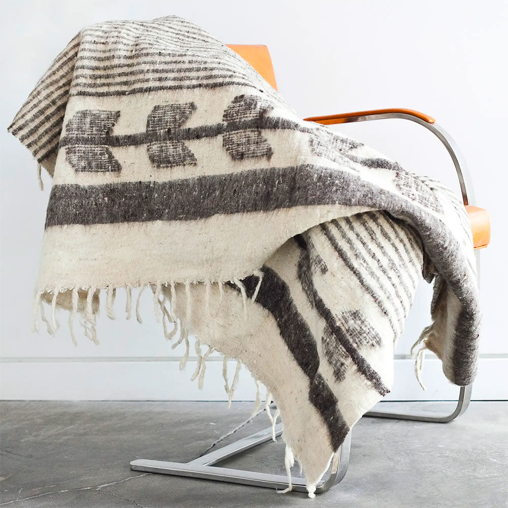 Hand Loomed Grey Throw Blanket - Soft & Cozy for Bed, Couch & Home Decor - Perfect for Living Room, Bedroom & Gift Giving