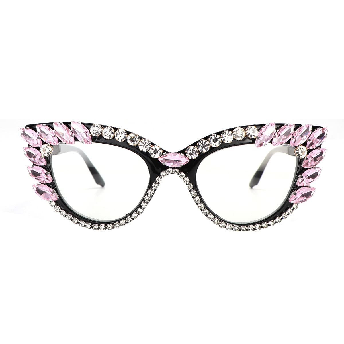 Blue Light Blocking Reading Glasses for Women - Cat Eye Computer Glasses with Rhinestone Frame | Fashionable Readers for Office Work, Screen Time & Daily Use