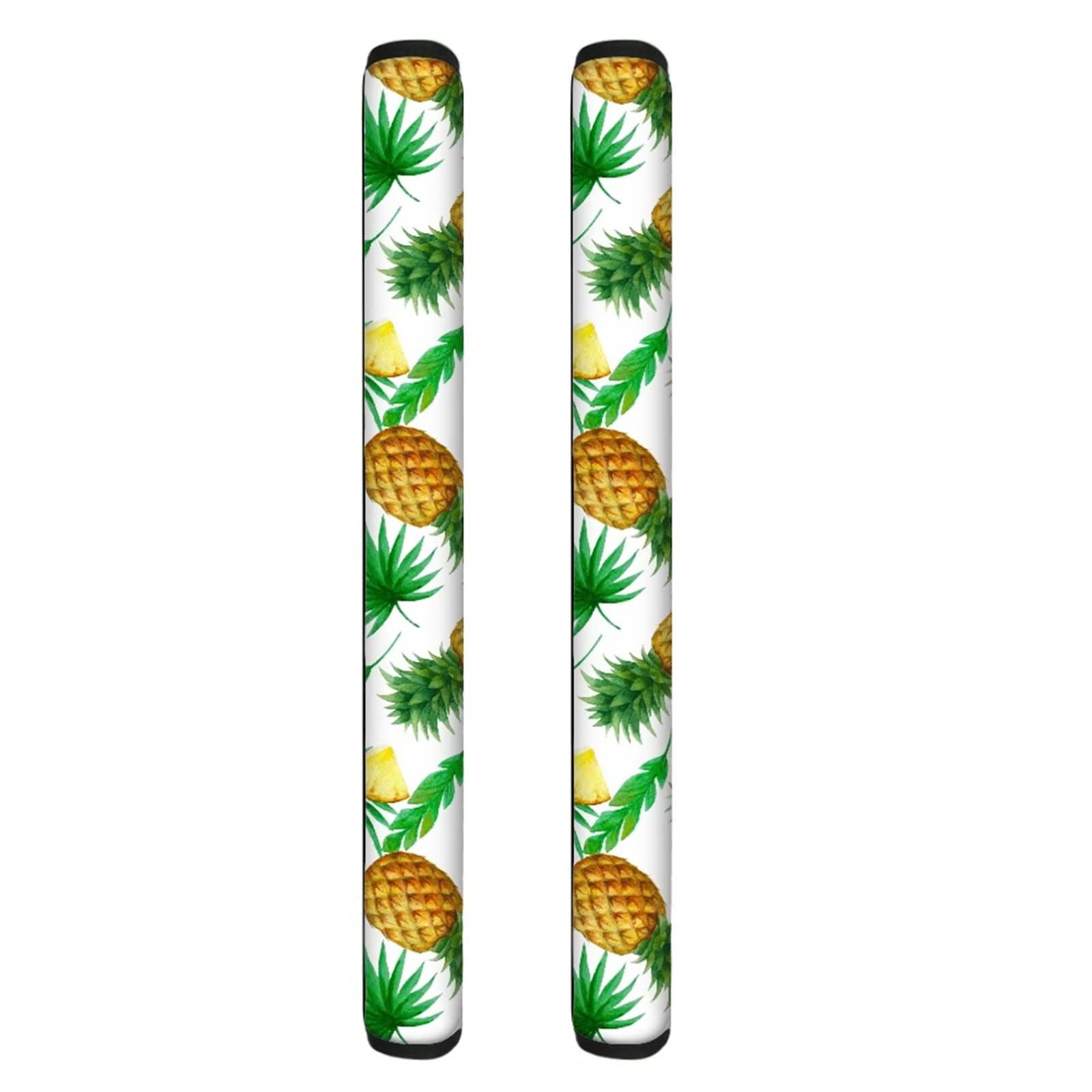 2PCS Tropical Pineapple Print Refrigerator Handle Covers - Soft Protective Covers for Kitchen Appliances (Fridge, Microwave, Dishwasher) - Drip & Smudge Proof - Cute Kitchen Decor for Home, Office, Dorm