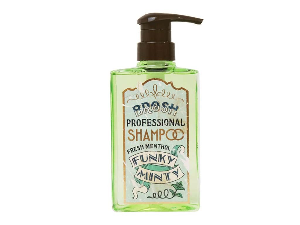 BROSH Funky Minty Shampoo - 13.5 oz Refreshing Hair Care for Daily Use & Scalp Stimulation